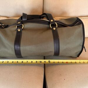 Olive Green Duffel Bag with Black Accents